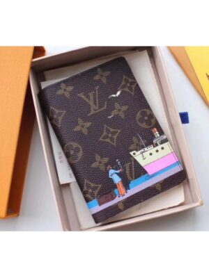 Louis Vuitton Replica Monogram Canvas Passport Cover M62089 Pink/Blue