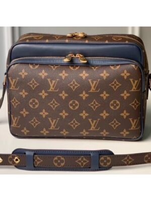 Louis Vuitton Replica Monogram Canvas Patchwork Nil Slim Bag M51478 Blue 2019