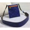 Louis Vuitton Replica Monogram Canvas Phone Bag Blue 2018