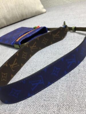 Louis Vuitton Replica Monogram Canvas Phone Bag Blue 2018