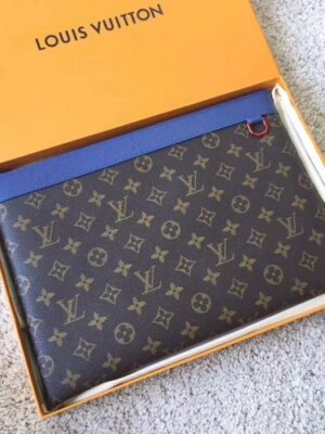 Louis Vuitton Replica Monogram Canvas Pochette Apollo Bag M63048 Blue 2018