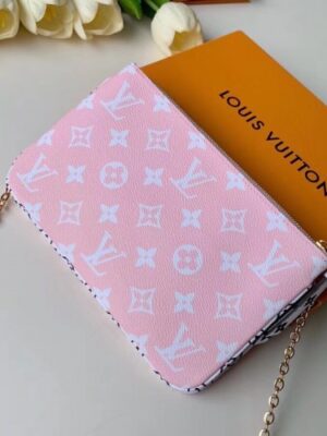 Louis Vuitton Replica Monogram Canvas Pochette Double Zip Bag M67561 Rouge 2019