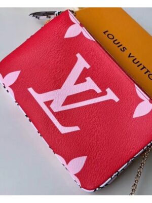 Louis Vuitton Replica Monogram Canvas Pochette Double Zip Bag M67561 Rouge 2019