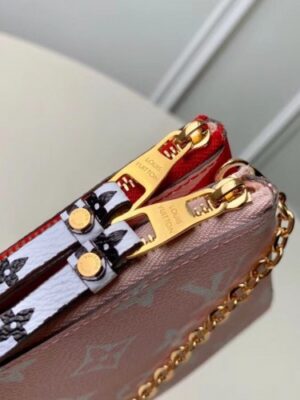 Louis Vuitton Replica Monogram Canvas Pochette Double Zip Bag M67561 Rouge 2019