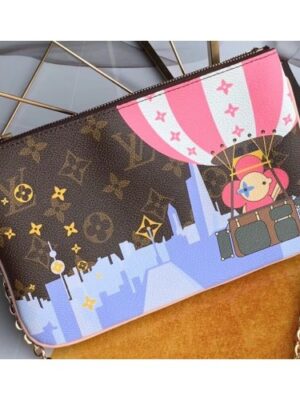 Louis Vuitton Replica Monogram Canvas Pochette Double Zip Bag Print 2019