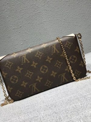 Louis Vuitton Replica Monogram Canvas Pochette Felicie Chain Wallet Bag M67248 Dog 2018