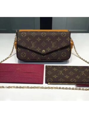 Louis Vuitton Replica Monogram Canvas Pochette Felicie Chain Wallet M61276 Bag