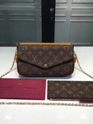 Louis Vuitton Replica Monogram Canvas Pochette Felicie Chain Wallet M61276 Bag