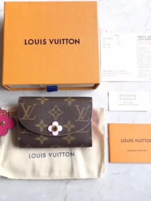 Louis Vuitton Replica Monogram Canvas Rosalie Coin Purse M62361 Pink