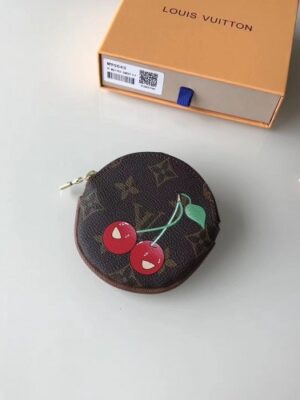 Louis Vuitton Replica Monogram Canvas Round Coin Purse Cherry 2018