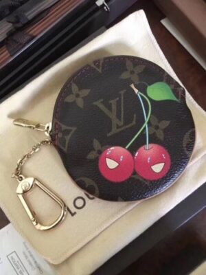 Louis Vuitton Replica Monogram Canvas Round Coin Purse Cherry 2018