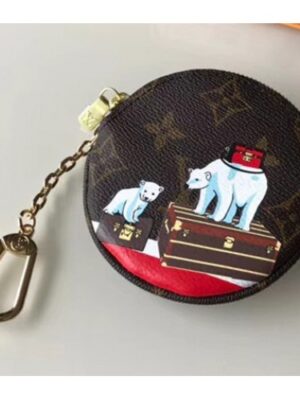 Louis Vuitton Replica Monogram Canvas Round Coin Purse M62088 Polar Bears 2018