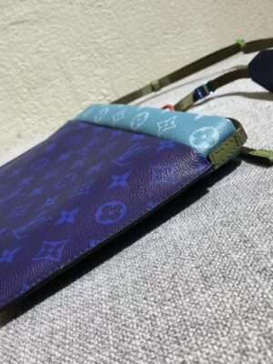 Louis Vuitton Replica Monogram Canvas Shoulder Bag Blue 2018