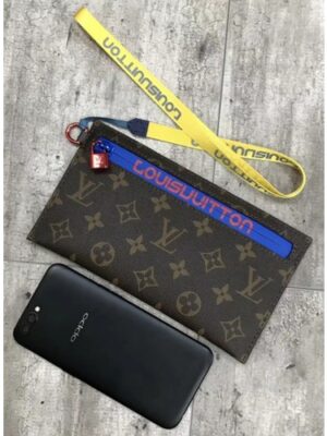 Louis Vuitton Replica Monogram Canvas Small Pouch Clutch Blue 2018