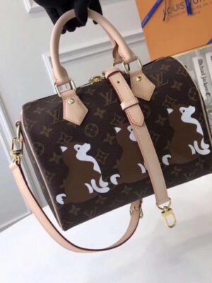 Louis Vuitton Replica Monogram Canvas Speedy Bandoulière 25 Bag M41113 Shiba Dog 2018