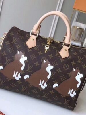 Louis Vuitton Replica Monogram Canvas Speedy Bandoulière 30 Bag M41112 Shiba Dog 2018