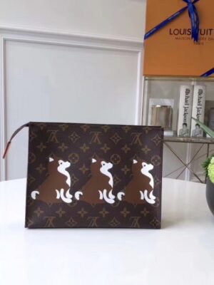 Louis Vuitton Replica Monogram Canvas Toiletry Pouch 26 Bag M47542 Shiba Dog 2018