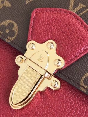 Louis Vuitton Replica Monogram Canvas With Colorful Calfskin Victoire Shoulder Bag M41732 Raisin