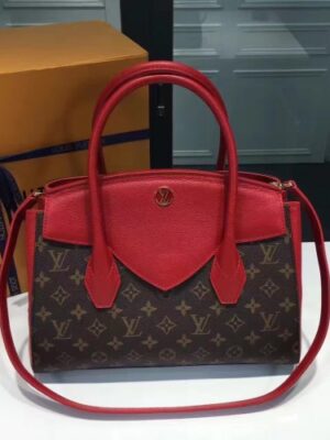 Louis Vuitton Replica Monogram Canvas and Calf Leather Florine Bag M42270 cherry 2017(75202)