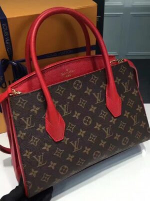 Louis Vuitton Replica Monogram Canvas and Calf Leather Florine Bag M42270 cherry 2017(75202)