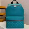 Louis Vuitton Replica Monogram Canvas and Taiga Leather Discovery Backpack PM Bag M30227 Green 2019