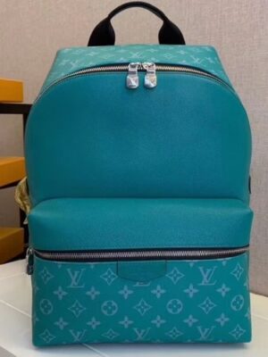 Louis Vuitton Replica Monogram Canvas and Taiga Leather Discovery Backpack PM Bag M30227 Green 2019