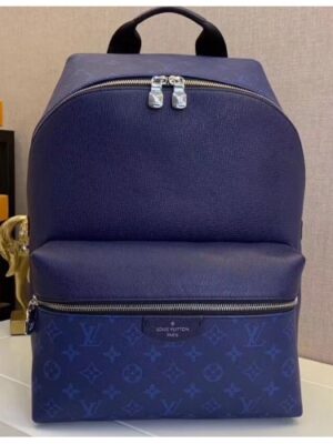 Louis Vuitton Replica Monogram Canvas and Taiga Leather Discovery Backpack PM Bag M30229 Blue 2019