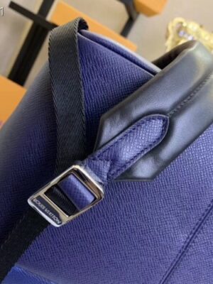 Louis Vuitton Replica Monogram Canvas and Taiga Leather Discovery Backpack PM Bag M30229 Blue 2019