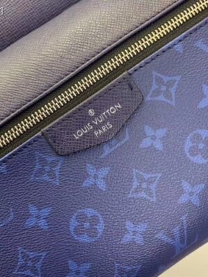 Louis Vuitton Replica Monogram Canvas and Taiga Leather Discovery Backpack PM Bag M30229 Blue 2019