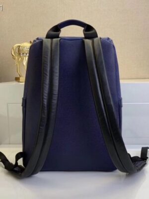 Louis Vuitton Replica Monogram Canvas and Taiga Leather Discovery Backpack PM Bag M30229 Blue 2019