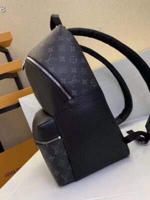 Louis Vuitton Replica Monogram Canvas and Taiga Leather Discovery Backpack PM Bag M30230 Black 2019