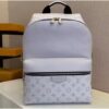 Louis Vuitton Replica Monogram Canvas and Taiga Leather Discovery Backpack PM Bag M30232 White 2019