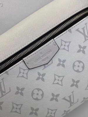 Louis Vuitton Replica Monogram Canvas and Taiga Leather Discovery Backpack PM Bag M30232 White 2019