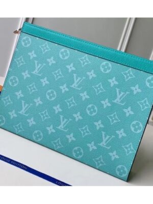 Louis Vuitton Replica Monogram Canvas/Taiga Leather Pochette Voyage MM Bag Green 2019