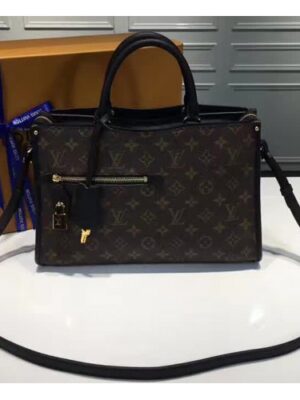 Louis Vuitton Replica Monogram Coated Canvas Popincourt PM M43434  Black 2017