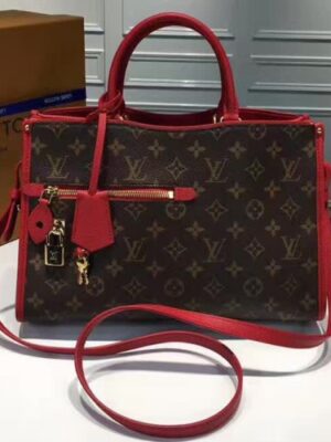 Louis Vuitton Replica Monogram Coated Canvas Popincourt PM M43434  Red 2017