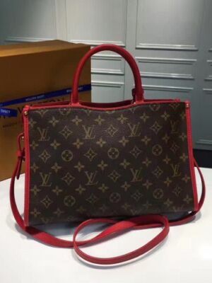 Louis Vuitton Replica Monogram Coated Canvas Popincourt PM M43434  Red 2017