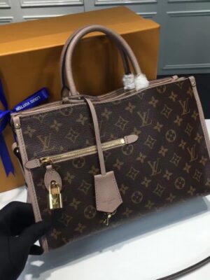 Louis Vuitton Replica Monogram Coated Canvas Popincourt PM M43463 Taupe Glace 2017