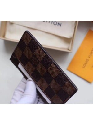 Louis Vuitton Replica Monogram Ebene Canvas Coin Card Holder M62666