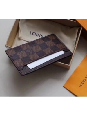 Louis Vuitton Replica Monogram Ebene Canvas Coin Card Holder M62666