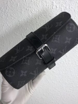 Louis Vuitton Replica Monogram Eclipse Canvas 3 WATCH CASE M43385