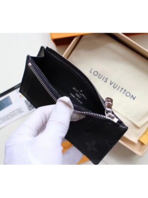 Louis Vuitton Replica Monogram Eclipse Canvas Coin Card Holder N64038