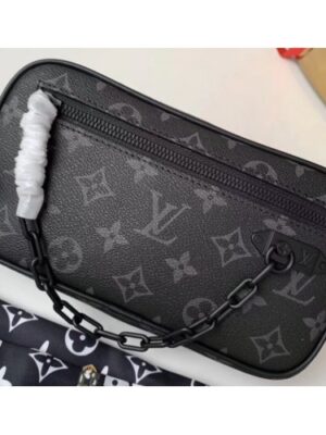 Louis Vuitton Replica Monogram Eclipse Canvas Pochette Volga Pouch Bag M44482 2019