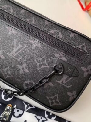 Louis Vuitton Replica Monogram Eclipse Canvas Pochette Volga Pouch Bag M44482 2019