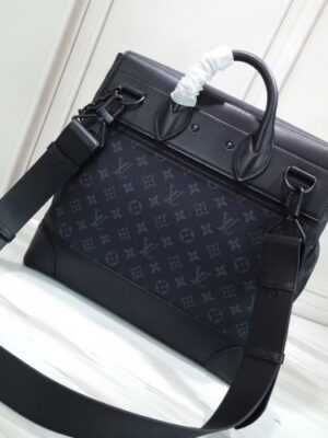 Louis Vuitton Replica Monogram Eclipse Canvas Steamer PM Messenger Bag M44473 2019