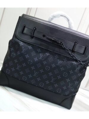 Louis Vuitton Replica Monogram Eclipse Canvas Steamer PM Messenger Bag M44473 2019