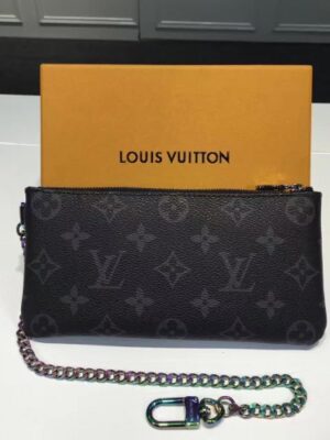 Louis Vuitton Replica Monogram Eclipse Coated Canvas Ipad Pouch M64449 2017