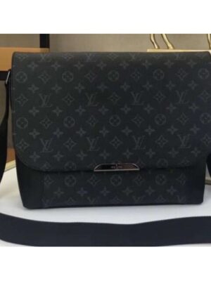 Louis Vuitton Replica Monogram Eclipse Messenger Explorer MM Bag M40539