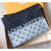 Louis Vuitton Replica Monogram Eclipse Split Pochette Voyage MM Bag M63039 SiLV Replicaer 2018