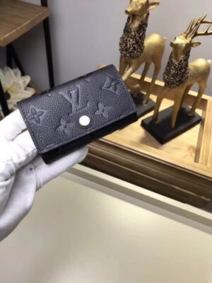 Louis Vuitton Replica Monogram Empreinte 6 Key Holder M64421 Black